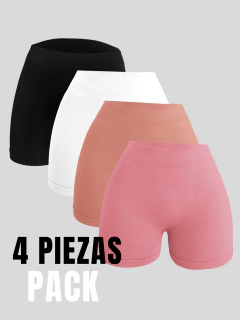 Set 4 Boxer Short Mujer Faja Moldeado Calzon Levanta Gluteos - tienda en línea
