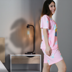 Pijama De Short Y Playera Mujer Ropa De Dormir Aesthetic - MALABIS