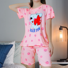 Pijama De Short Y Playera Mujer Ropa De Dormir Aesthetic en internet