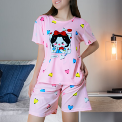 Imagen de Pijama De Short Y Playera Mujer Ropa De Dormir Aesthetic