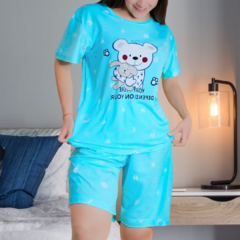 Imagen de Pijama De Short Y Playera Mujer Ropa De Dormir Aesthetic