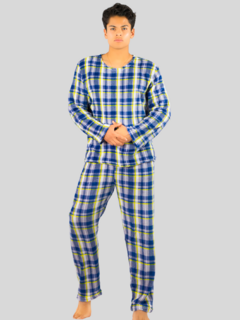 Pijama De Hombre Afelpada de Pantalón y Sudadera Tela Polar Fleece Suave y Ligera - comprar en línea
