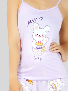 SET PIJAMA DE MUJER DE PANTALON Y BLUSA ESTAMPADO - tienda en línea