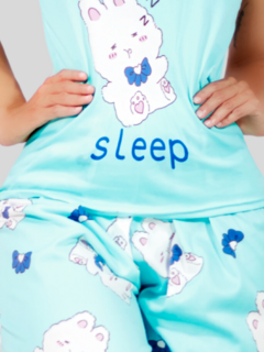 Imagen de SET PIJAMA DE MUJER DE PANTALON Y BLUSA ESTAMPADO