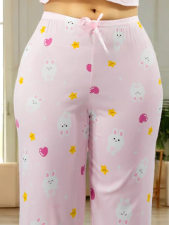SET DE PIJAMA DE MUJER A JUEGO PANTALON Y BLUSA ESTAMPADO en internet