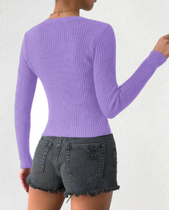 Sueter Mujer De Punto Manga Larga Sueteres Dama Sweaters en internet
