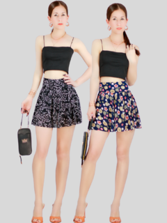 Imagen de FALDA SHORT DE MUJER CASUAL DE ESTAMPADO FLORAL