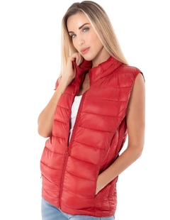 Chaleco Ligero Para Dama, Acolchonado Cuello alto, Ligero, Con Cremallera, Chaleco Basico Puffer Acolchado Para Dama - tienda en línea