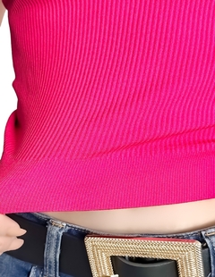 Blusa Mujer Texturizada Casual Blusa Negra Crop Top - tienda en línea