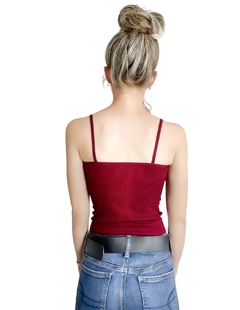 Blusa Mujer Texturizada Casual Blusa Negra Crop Top - comprar en línea