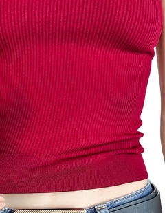 Blusa Mujer Texturizada Casual Blusa Negra Crop Top - MALABIS