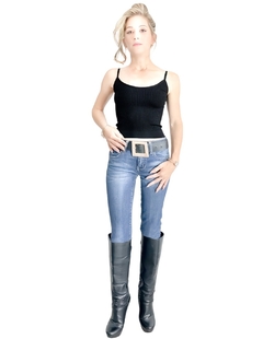 Blusa Mujer Texturizada Casual Blusa Negra Crop Top