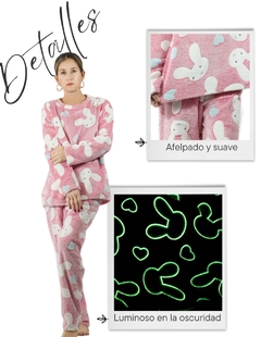 Imagen de Pijamas de Invierno Mujer Tela Polar Navidad Afelpada Ropa Térmica Polar Fleece Flanel Cosplay Disfraz