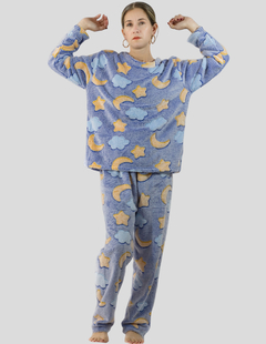 Pijamas de Invierno Mujer Tela Polar Navidad Afelpada Ropa Térmica Polar Fleece Flanel Cosplay Disfraz en internet