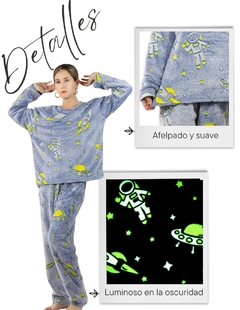Imagen de Pijamas de Invierno Mujer Tela Polar Navidad Afelpada Ropa Térmica Polar Fleece Flanel Cosplay Disfraz