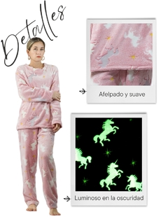 Imagen de Pijamas de Invierno Mujer Tela Polar Navidad Afelpada Ropa Térmica Polar Fleece Flanel Cosplay Disfraz