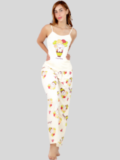 SET PIJAMA DE MUJER DE PANTALON Y BLUSA ESTAMPADO