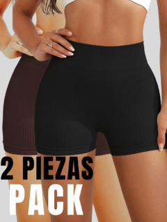 Set De 2 Short Mujer Shores Deportivo Casual Chort Push Up - MALABIS