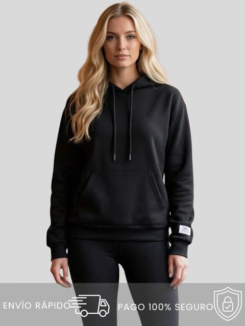 Sudadera Hoodie para Mujer con Capucha y Bolsa Frontal | Tela Stretch Suave y Cómoda | Casual para Diario - comprar en línea