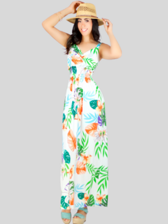 Vestido Largo de Mujer Stretch de Estampados Primaverales - tienda en línea