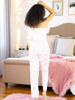 CONJUNT0 PIJAMA MUJER 2 PIEZAS A JUEGO PANTALON Y BLUSA ESTAMPADO - tienda en línea