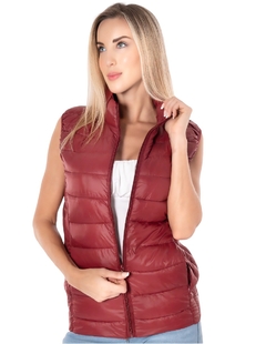 Imagen de Chaleco Ligero Para Dama, Acolchonado Cuello alto, Ligero, Con Cremallera, Chaleco Basico Puffer Acolchado Para Dama