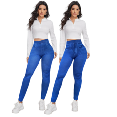 Set 2 Mallones Mujer Mezclilla Stretch Leggins Mayon Mallas - comprar en línea