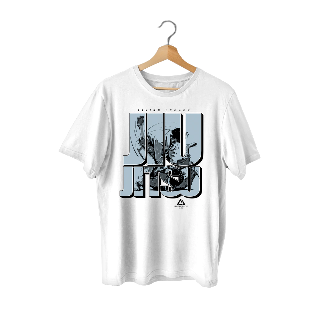 Camiseta Masc. Branca Jiu Jitsu