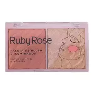 Paleta de Blush e Iluminador - Ruby Rose