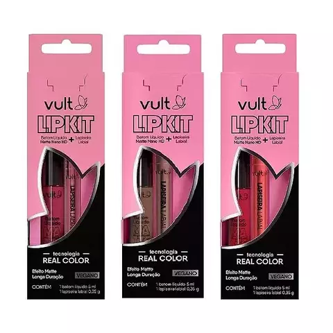LipKit Lapiseira Labial + Batom Líquido Matte - Vult