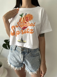 Remera Crop Aperol