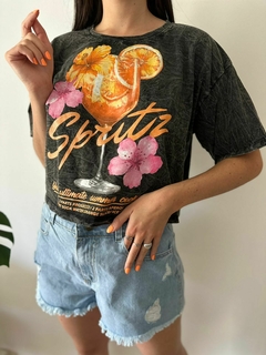Remera Crop Batik Aperol - comprar online
