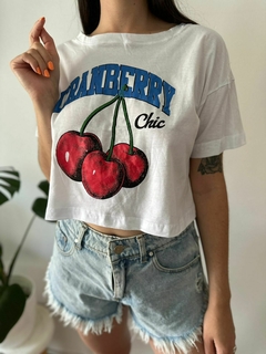 Remera Crop Cranberry