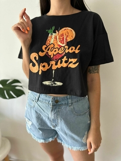 Remera Crop Aperol - Karma Mayorista
