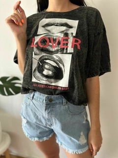 Remera Crop Batik Lover