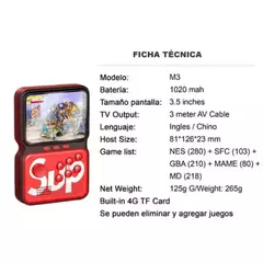 Consola Gamer Retro Sup con 900 Juegos M3 - comprar online
