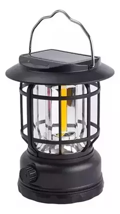 Lampara Farol De Camping Solar Led Recargable Con Usb C - comprar online