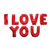 Balão Frase I LOVE YOU