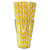 25 Canudos Papel Biodegradável 6mmx19,7cm Listrado - Amarelo e Branco