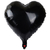 Balão Metalizado Coração 22cm - Preto