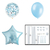 Buque Balões Bexiga 7 Peças + Suporte Balão 72cm - Azul Claro - comprar online