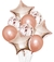 Buque Balões Bexiga 9 Peças - Rose Gold
