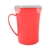 Caneca Para Microondas Com Alça E Tampa 800ml - Vermelho