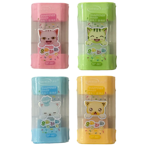 Apontador Com Deposito E Borracha