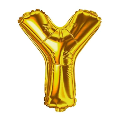 Balão Metalizado 40cm Dourado Letra Y
