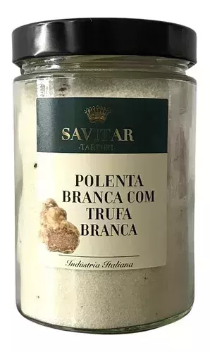 polenta branca com trufa branca savitar 450g