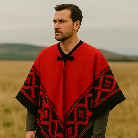 Poncho Gaucho Hilo Calidad Guarda Pampa Argentina Unisex - comprar online