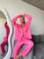 Pijama camisero modal corazones fucsia - comprar online
