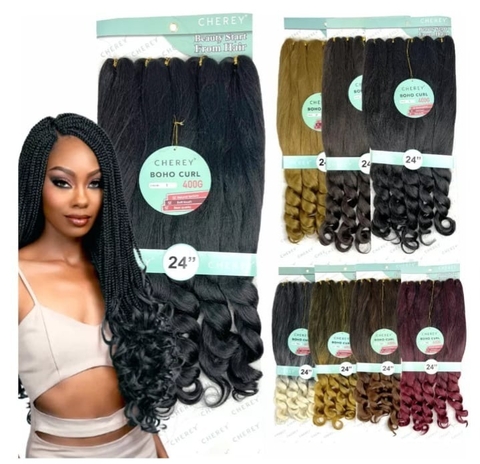 Jumbo Boho Curl French Braids Trança Com Cachos 400g - Cherey - comprar online