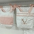 Kit Saquinho Porta Fraldas 2 peças para Meninas Luxo Personalizado Lese Branco com Rose